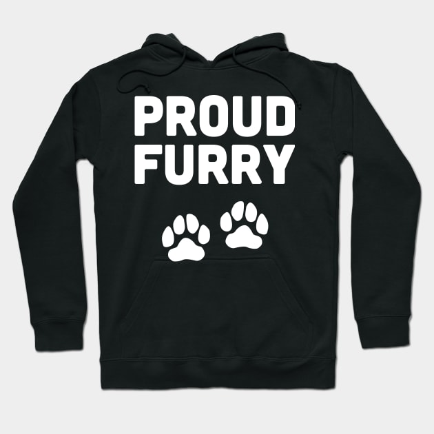 Proud Furry And Paw Prints Hoodie by MeatMan